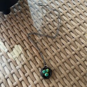pewter artisan nest necklace O/S, brand new, never worn without tags